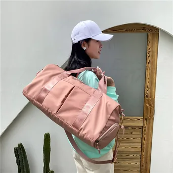 Голяма дамска чанта, джоб за пътуване, модерна спортна чанта през рамо, отделение за обувки, чанта за съхранение на дрехи, чанта за през рамо
