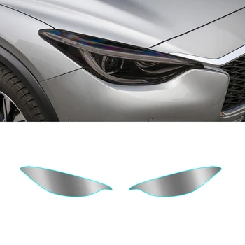 За Infiniti QX30 H15 2015-2019 нюанс на фаровете на автомобила Черна защитно фолио Защитна прозрачна TPU vinyl обвивка стикер аксесоар