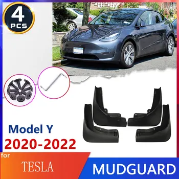 за Tesla, Модел Y 2020 ~ 2022 Висококачествена Пластмасов Автомобилна Броня Калници Калници Автомобилни Стоки и Аксесоари