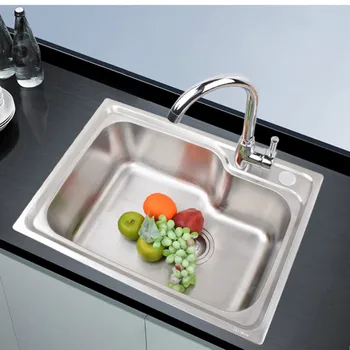 кухненска мивка ръчно изработени от матирана безпроблемна 304 неръждаема стомана, с една чаша Екстрактор сливи заваръчни мивки голяма миене на съдове mx3211701