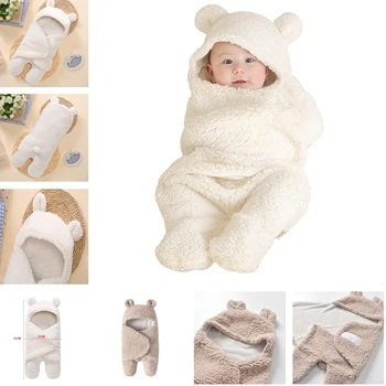 0-12 м, детско одеало за бебета, пеленание, обвивка, мека зима детско спално бельо, спален чувал, 1 бр.