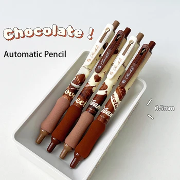 0,5 мм Кавайный шоколадова автоматичен молив за ученици, детски механичен молив, сладки ученически пособия, инструмент за писане, корейски канцеларски материали