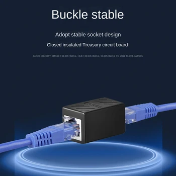 1/2 бр Конектор RJ-45 мрежов кабел за удължаване с гигабитным интерфейс Ethernet, конвертор 