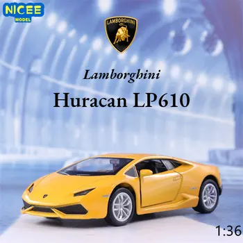 1:36 Lamborghini Huracan LP610-4, спортен автомобил Моделиране Леене под налягане на Автомобила От Метална Сплав Модел Автомобил Детски играчки, колекция от подаръци A241