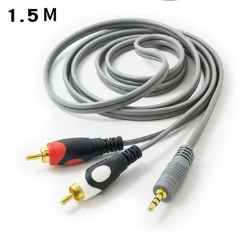 1,5 м, чисто медно-сив аудио кабел за високоговорители 