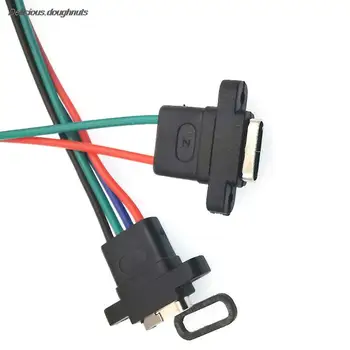 1 бр. Водоустойчива, USB конектор 3.1 Type-C 2Pin 4Pin заваръчен тел, розета, гуменият пръстен, порт за бързо зареждане с висок ток