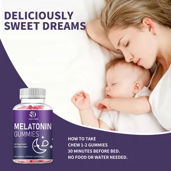 1 Бутилка витамини за сън мелатонин дъвка за сън по-Бързо засыпай по-дълго спи Хранителни добавки
