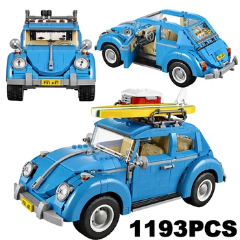 1193 бр. Технически Строителни Блокове Bule Beetle 10252 Високотехнологични Спортни Автомобили Модел Съберат на Автомобил Тухлени Играчки За Деца И Възрастни За Подаръци