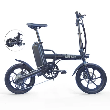 16 Инча Възрастен Сгъваем Електрически мотопед Велосипед 36 250 W 20 км/ч (обхват от 35 км) с Променлива скорост на двойно дисковата спирачка ebike електронен велосипеди