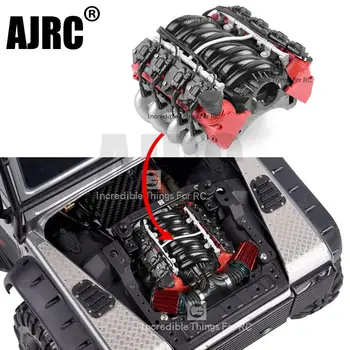 1бр LS7 V8 Имитира Вентилатор за Охлаждане на Радиатора е Електрически Двигател на Двигателя за 1:10 RC Кола AXIAL SCX10 90046 TRX4 Redcat Двигател LS7 V8