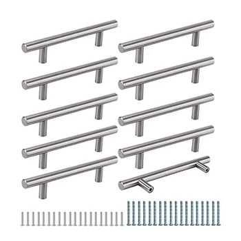 20 Опаковки Разстояние между дупките 128 мм Шкаф дърпа сребърни дръжки за шкаф дърпа мебелни дръжки
