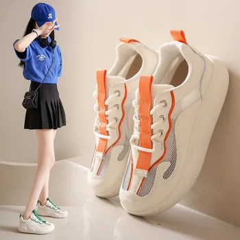 2023 Дамски обувки за тенис долните маратонки фитнес зала дамски спортно ходене дишащи меш дамски гуменки са леки спортни обувки