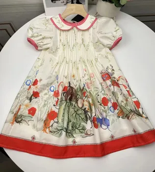 2023 Елегантни детски дрехи в европейския и американския стил, нова рокля за момичета, лятна премяна за рожден ден, високо качество