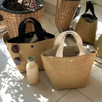 2023 Нова тканая чанта в селски стил, ретро чанта за отдих, лятна чанта за плаж, за почивка за жени