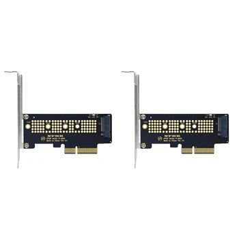 2X M. 2 NVME SSD NGFF За PCIE 3,0x4 Адаптер, PCIE M2 Странично Card Адаптер Поддръжка 2230 2242 2260 2280 Размер Nvme M. 2 SSD