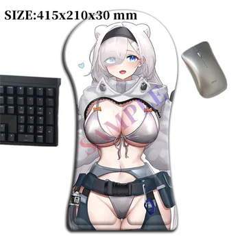 415 мм Arknights Aurora 3D голяма подложка за мишка за цялото тяло, поставка за китката, аниме игра, секси игра мат Oppai