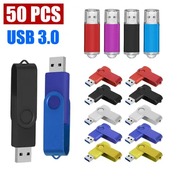50 бр./лот Цвят на 3.0 USB Флаш памет Pen Drive 8 GB 16 GB Карта Памет 32 GB 64 GB 128 GB USB устройство Подарък Безплатен Потребителски ЛОГО