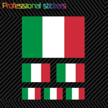 6 бр. асорти, набор от стикери с италиански флаг, щанцоване, италиански етикети за автомобилните прозорци, лаптопи, мобилни телефони, канцеларски материали
