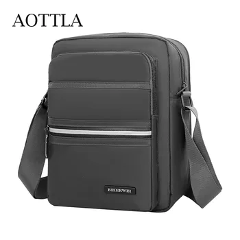 AOTTLA, висококачествена мъжка чанта през рамо, однотонная чанта през рамо за мъже, ежедневни спортни сакове, маркова новост, делова чанта, безплатна доставка