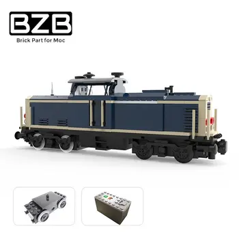 BZB MOC Високотехнологичен электропоезд V100 Немски товарен локомотив на Жп път Градивен елемент на Детски играчки САМ тухли, най-Добрите подаръци