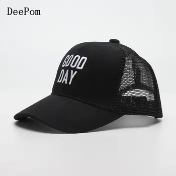 Deepom/ детска бейзболна шапка за момичета, шапки за момчета, солнцезащитная детска шапка в стил хип-хоп с бродирани букви, сладки бебешки шапки на окото