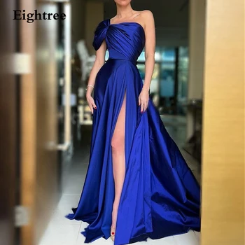 Eightree кралския син цвят модерни рокли за абитуриентски бал с висока цепка на рамо дълга вечерна рокля Robe De Soirée за партита 2023
