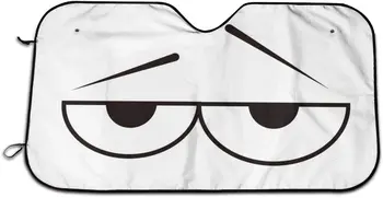 Foruidea Карикатура Забавни Очите сенника на Предното Стъкло на Колата на Авто сенника за Кола, Камион suv-Блокира ултравиолетовите лъчи козирка Протектор-Държи