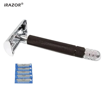 iRAZOR професионална безопасен бръснач за фризьор с двойно острие и отворена пеперуда, оригинални аксесоари за бритвенного машина за бръснене за мъже и съпрузи