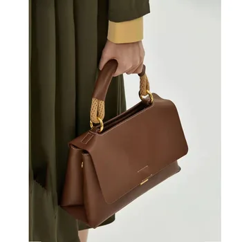 Jenny & Dave 2023, дамски чанти-месинджър, новата френска ретро чанта, модерен елегантна дамска чанта, ежедневни кожена чанта през рамо за междуградски пътувания