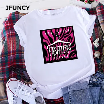 JFUNCY 5XL Тениска Дамска Тениска От 100% Памук С Къс Ръкав Ежедневни Дамски Тениска Дамски Летни Свободни Топове