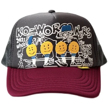 KAPITAL Japan, 2 цвята, графити, скъпа ред за лице, регулируеми мъжки шапки, бейзболна шапка с широка периферия