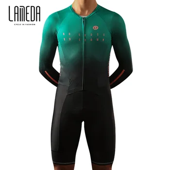 LAMEDA, мъжки велосипеден костюм, едно парче пътен под наем, панталони с дълъг ръкав, комплект, велосипеди костюм, дишаща, быстросохнущий