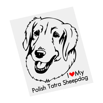 S61628 # I Love My Polish Tatra SheepDog Черна прозрачна автомобили стикер Vinyl стикер Водоустойчиви комплекти за броня мотоциклет