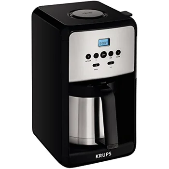 Tea ET351, програмирана машина за приготвяне на кафе, термокружка, 12 чаши, черна