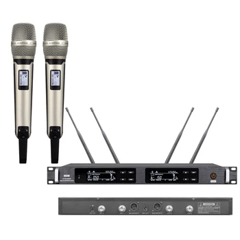UHF 2-Канален Безжичен Микрофон Система ULXD24 ULXD4 Master SKM9000 Ръчен Предавател 4 Антени Истинско Разнообразие