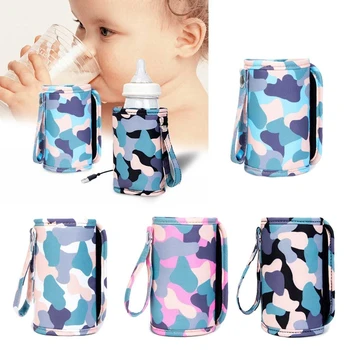 USB нагревател за бебешки шишета Преносим пътен нагревател мляко, шишета за хранене, нагревательная покритие, термостат за изолация, чанта за затопляне на храни