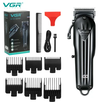 VGR Машина за подстригване Акумулаторна машина за рязане с професионална машина за подстригване Безжична машина за рязане на Електрически машинки за коса за мъже V-282