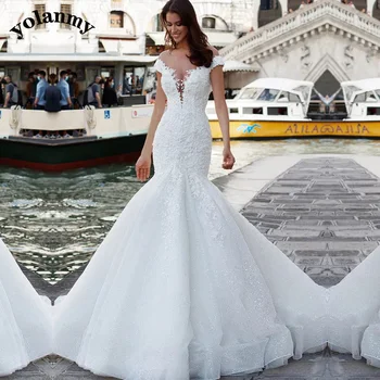 YOLANMY 6 луксозни сватбени рокли на Русалка за жени 2023, апликации за булката, Vestidos De Новия