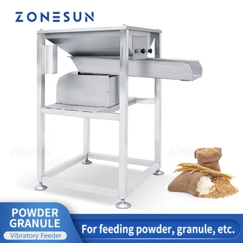 ZONESUN Оборудване за производство на прах, гранули с вибрационным питателем ZS-VF50, индустриална техника, машини за опаковане на хранителни продукти от ориз, брашно, зърно