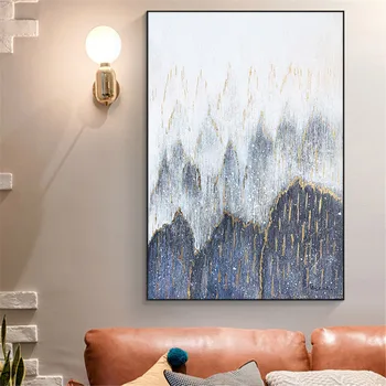 Абстрактна планина, 100% ръчно рисувани живопис с маслени бои върху платно, монтаж на стена арт, ръчно изработени, пейзажные картини за всекидневната, домашен декор