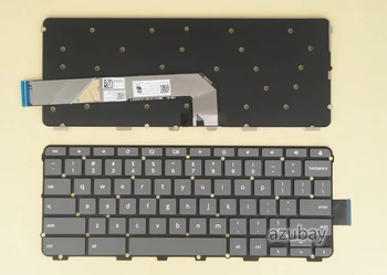 Американска клавиатура за Lenovo Chromebook SN20R51142 WBM14L1 WBM14L13US-6864 PP1RA-АМЕРИКАНСКА, Сиво-черна Без рамка