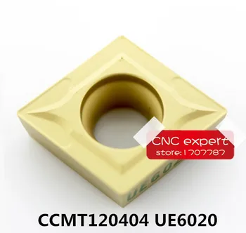 Безплатна доставка на 10 бр. режещо острие CCMT120404 UE6020/CCMT120408 UE6020 Токарное нож, подходящ за струг инструмент SCLCR/SCKCR/SCFCR