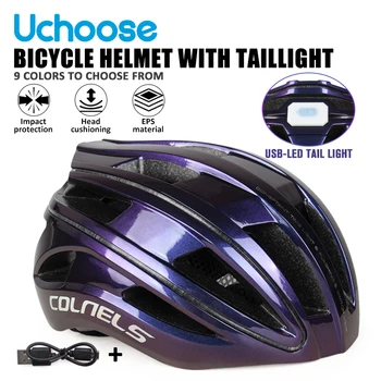 Велосипеден шлем, каска, за планински велосипед, каска за каране на шоссейном велосипед с led сигнална лампа, USB зареждане, 300 ма, каска, облекло за колоездене