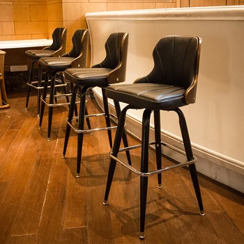 Високи Кухненски Бар Столове Nordic Designer Ретро Трона Бар Столове Тоалетка С Облегалка Cadeira Бар Мебели Bar XY50BC