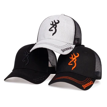 висококачествена бейзболна шапка с бродерия на BROWNING, мъжка шапка в стил хип-хоп, женска лятна дишаща мрежа шапка, градинска солнцезащитная шапка, шофьор на камион h