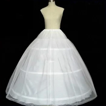 Висококачествени дамски долната пола с 3 обръча, с обръч, долната пола за балната зала рокли, сватбена рокля, пръстен, еластичен колан, Аксесоари