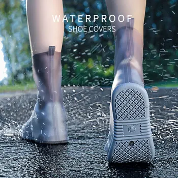 Водоустойчив бахилы дебели протектори водоустойчиви унисекс обувки за вътрешно и външно дъждовния ден дождевики