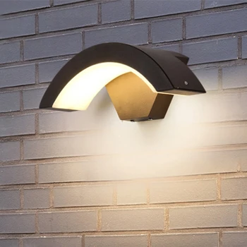 Външен стенен монтаж, лампа за вътрешния двор водоустойчива IP65 LED вила градина стълбище врата външна стена на малък стенен лампа