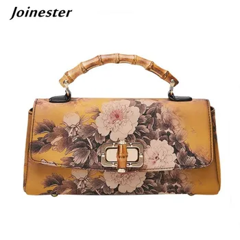 Дамски клатчи с флорални принтом, универсални чанти в стил ретро, дамски официални чанти, реколта чанта на рамото, етническа портфейли