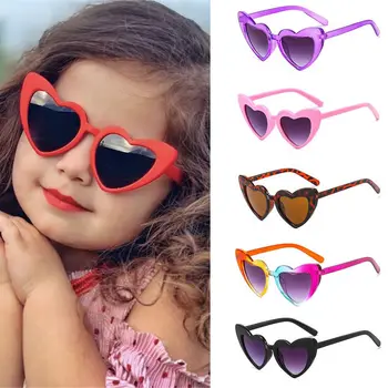 Детски слънчеви очила с форма на сърце 2023 Летни детски слънчеви очила Прекрасни слънчеви очила със сърца за момчета и момичета, 3-9 години